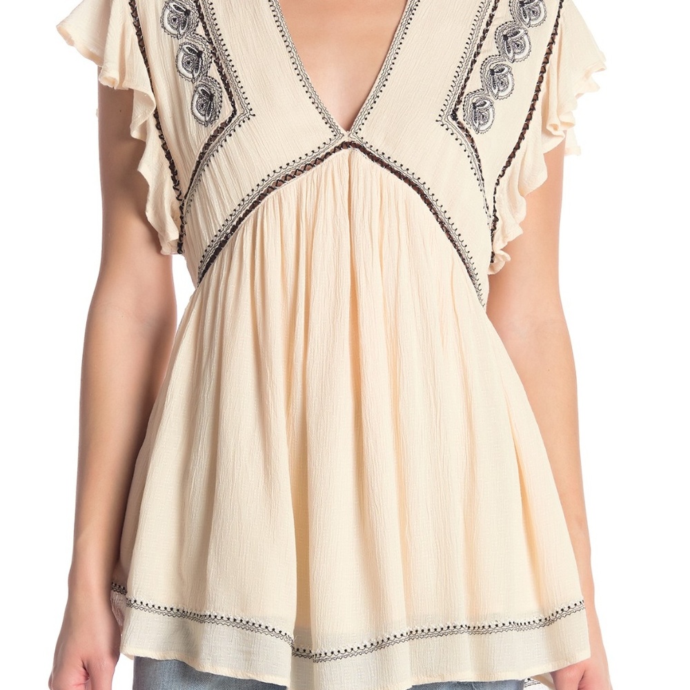 Free People Falling Water Embroidered Tunic
